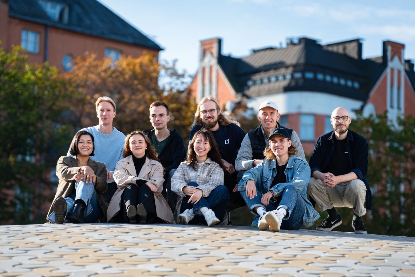 The Synergi team in Helsinki with co-founder and CEO Antti Hämmäinen. Press photo.