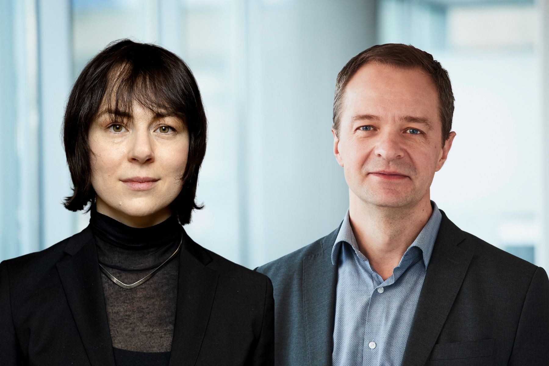 Maja Lundbäck och Peter Wigert. Pressbilder (montage).