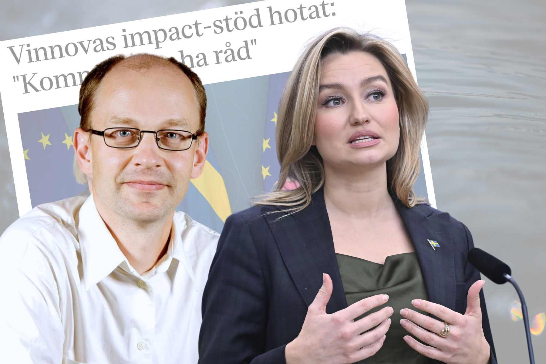 Jan Sandred, Vinnova, och energi- och näringsminister Ebba Busch (KD). Foto: Privat/Jonas Ekströmer / TT