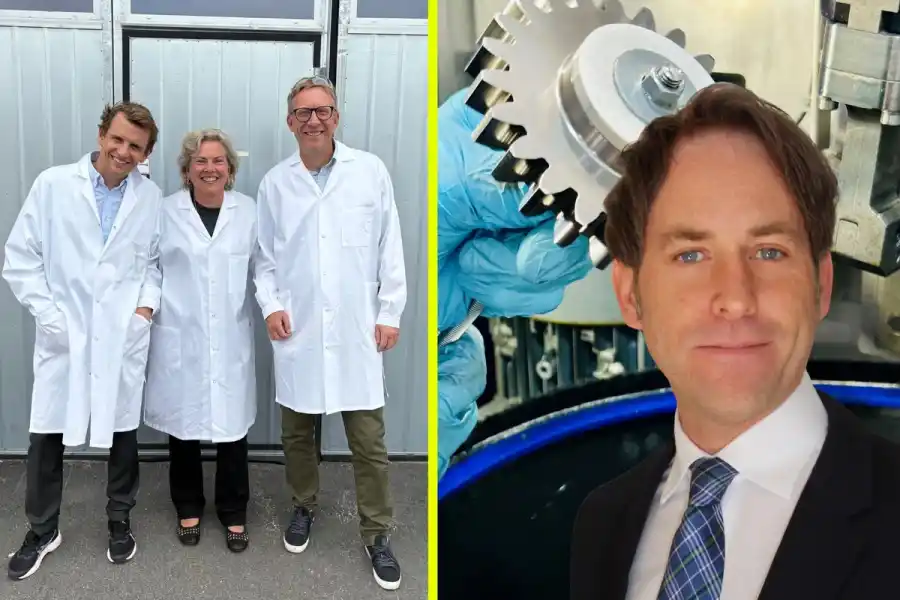 Karin Edström, Anders Ösund och Daniel Tano från Turbine Capital och Christian Kolar på Tribonex. Foto: pressbilder.