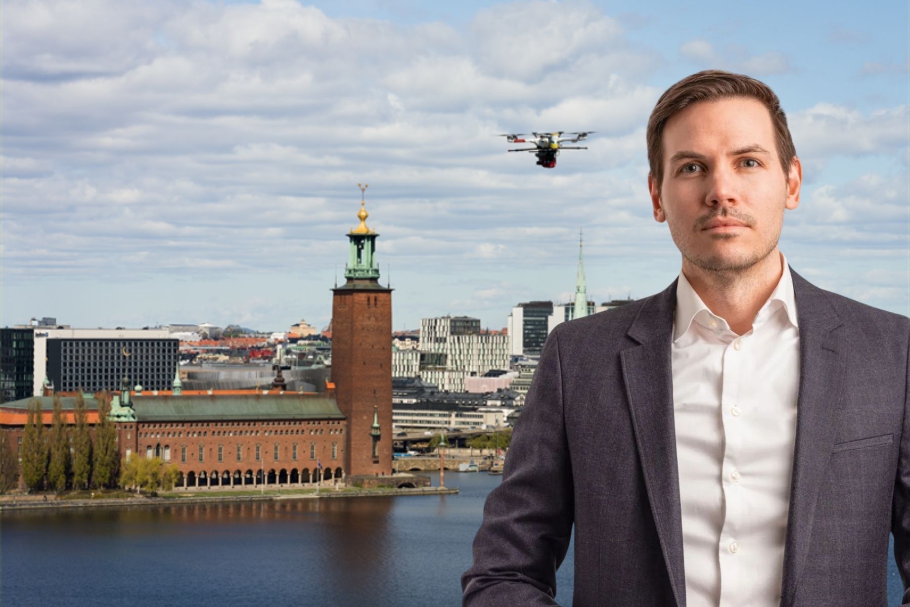 Mats Sällström, vd på Everdrone. Foto: Pressbilder (montage).
