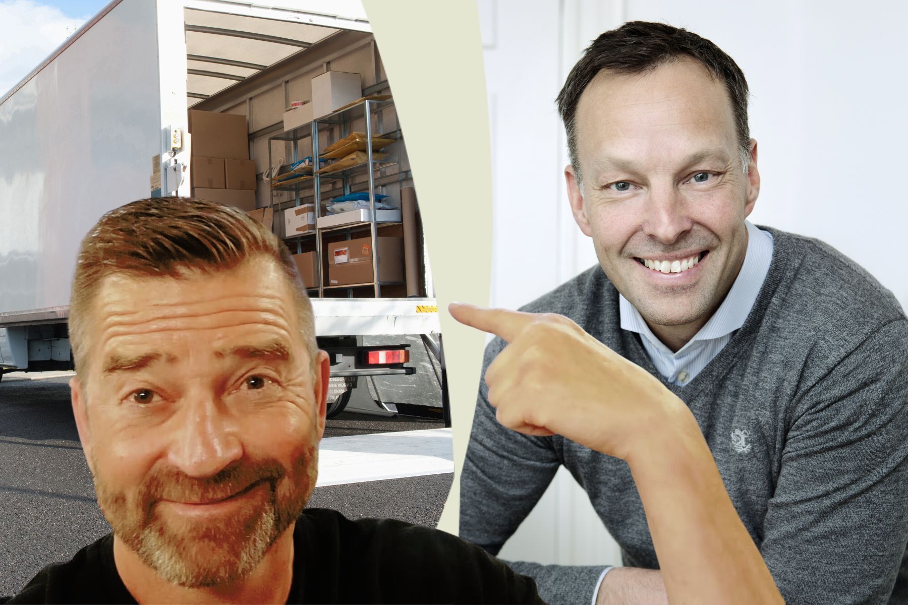 Packbuds vd,Mattia Sjunnesson och bolagets medgrundare Thomas Fogdö. Foto: Pressbilder, Collage: Impact Loop