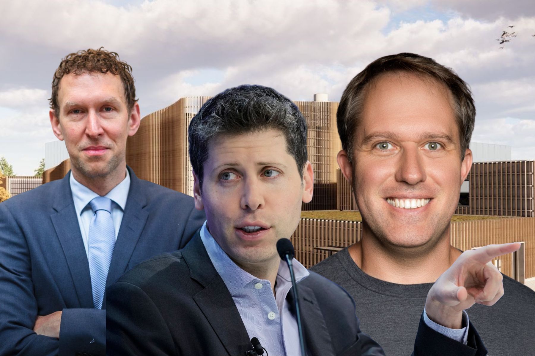 Jacob Stedman, Blykalla, Sam Altman och Jacob DeWitte, Oklo. Foto: pressbilder / TT.