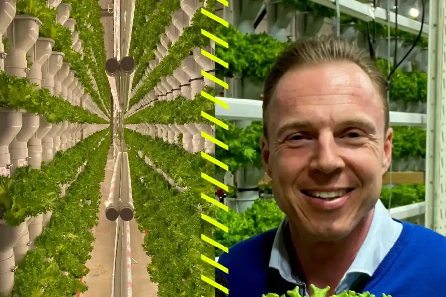 Robert Carlsson, grundare och vd på Green city farming. Foto: Pressbilder.