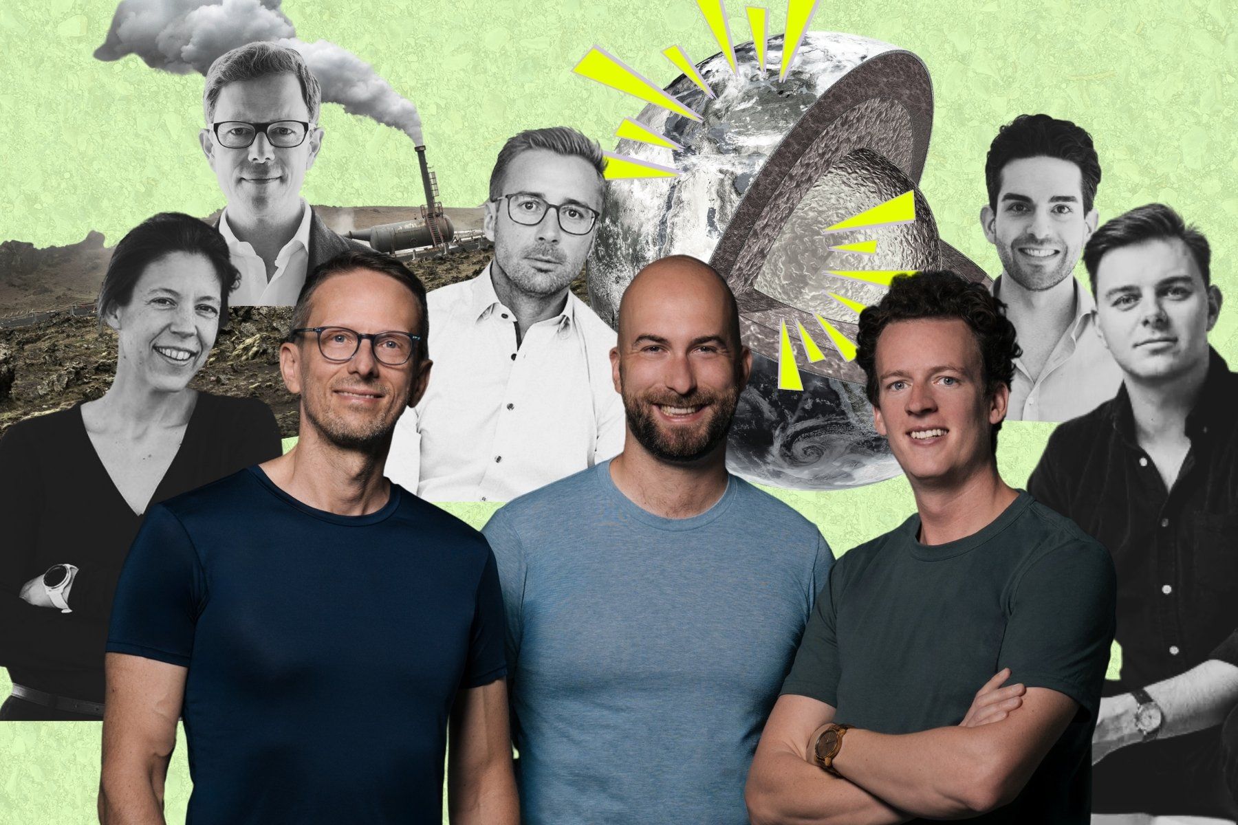 Hades founders Björn Dressler (left), Max Werner (centre), and Dan Gengenbach. (Full list of names at the bottom of the article). Credit: Press images/Impact Loop.