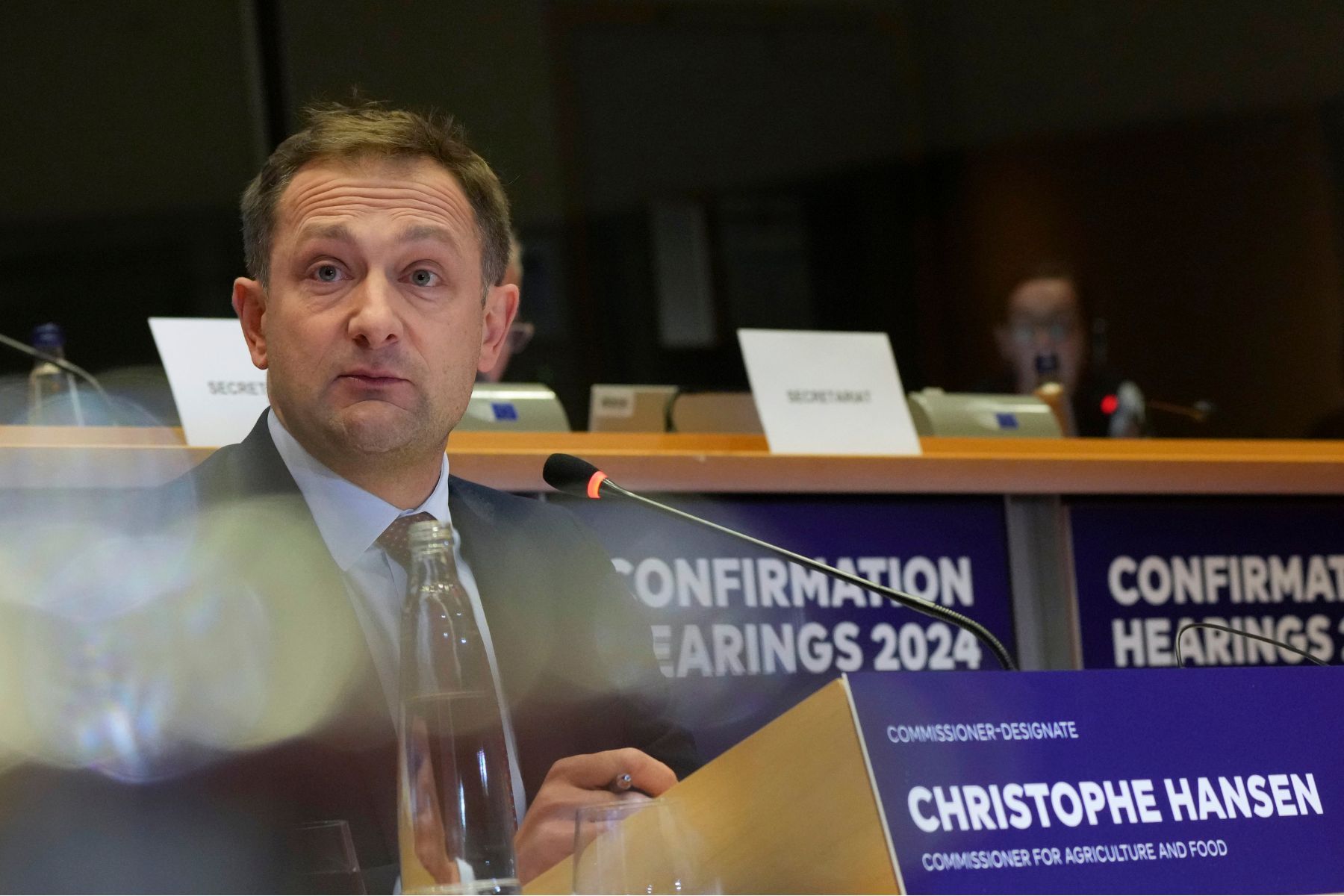 Christophe Hansen, EU-kommissionär för jordbruk. Foto: Virginia Mayo/AP/TT.