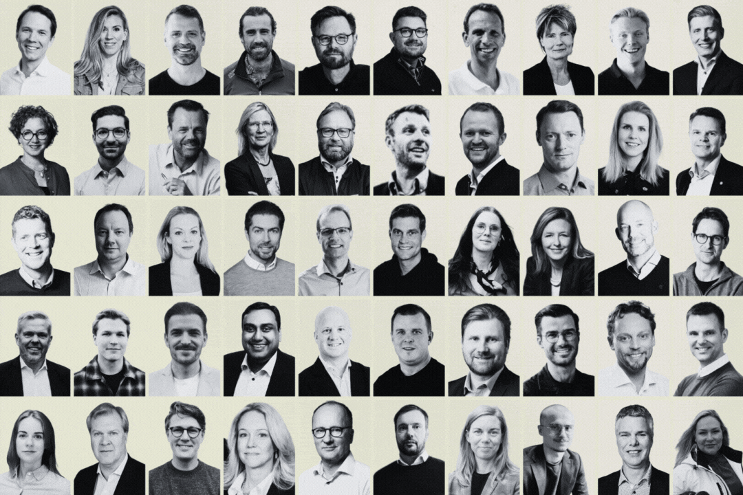 Några av personerna bakom de 50 bolagen på listan. Foto: pressbilder. Grafik: Diana Demin, Impact Loop.