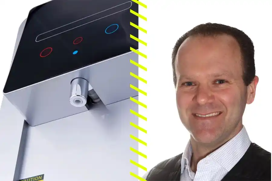 Peter Clarkson, grundare av Auqvian. Foto: pressbild.