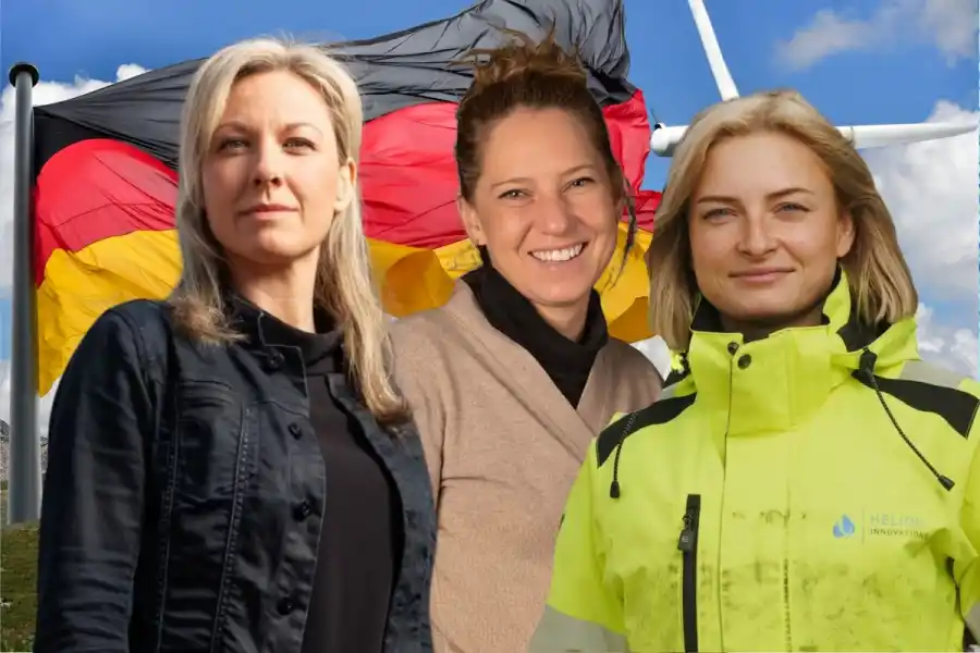 Lina Hedlund (Modvion), Anna Altner (Yangi) och Johanna Gillberg (Helios Innovations). Foto: Pressbilder (montage).
