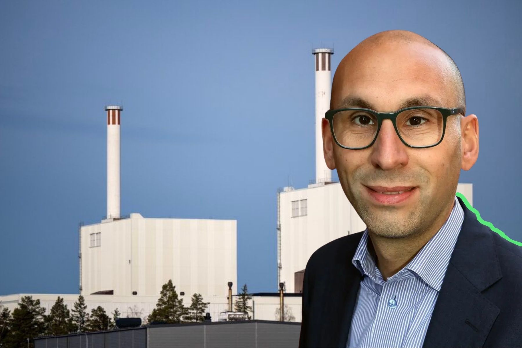 Hassan Al Mahdi, kunddirektör på Fortum. Foto: TT/Pressbild. Montage.