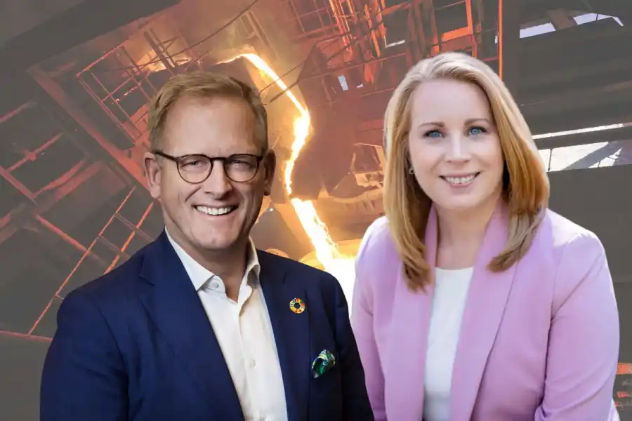 GreenIron co-founder Edward Murray (left) and board member Annie Lööf.