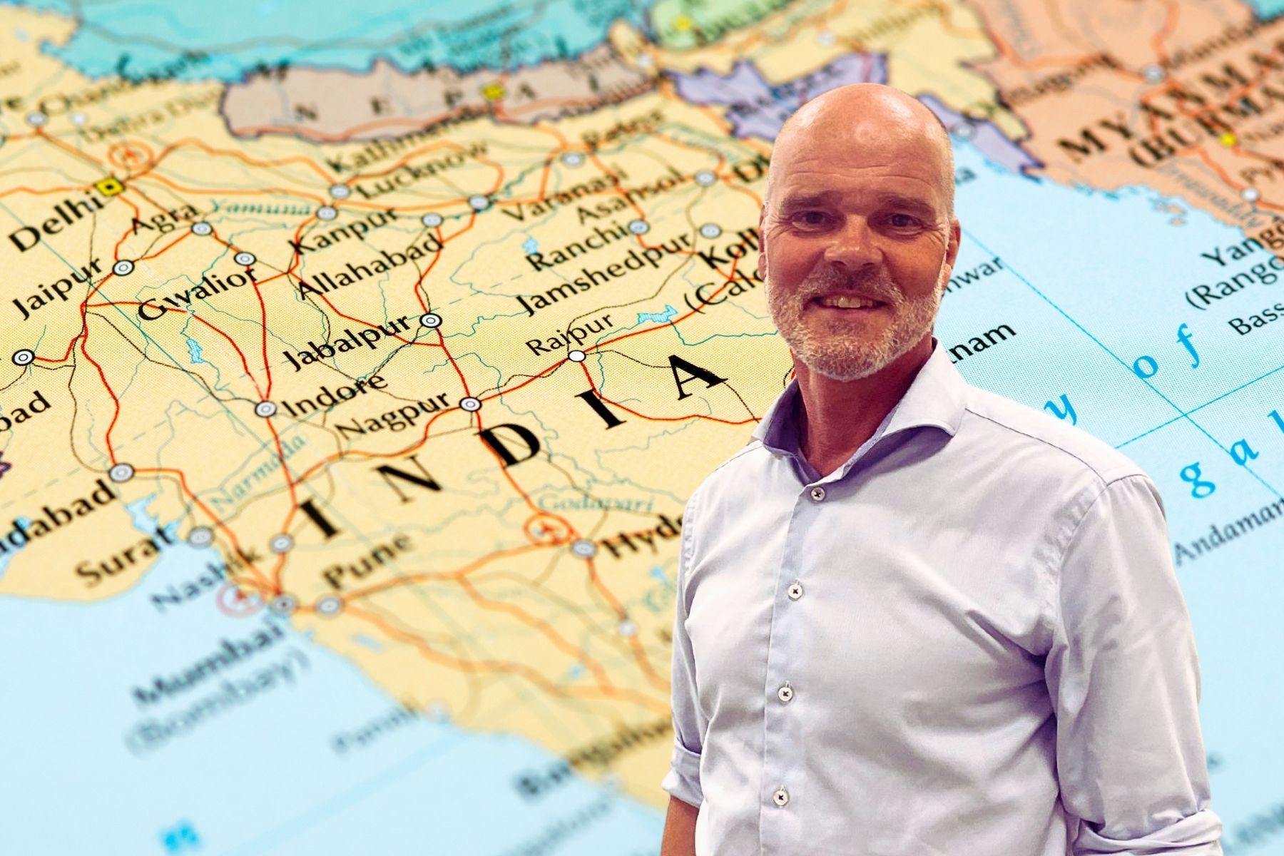 Björn Mårlid, vd på det indiska batteribolaget Trentar Energy. Foto: Pressbild/Impact Loop (montage).