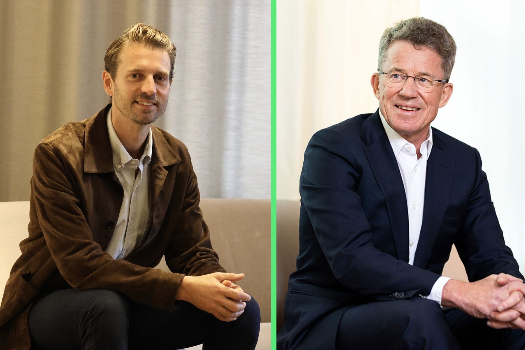 Pontus Winberg, vd för Polarium och hans företrädare Leif Ottosson. Foto: Pressbilder.