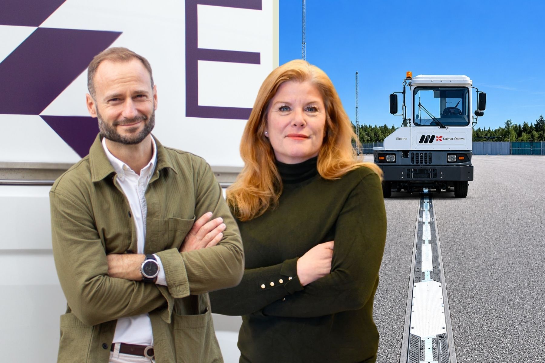 Rasmus Nervall och Karin Ebbinghaus på Elonroad. Foto: Pressbilder (montage).