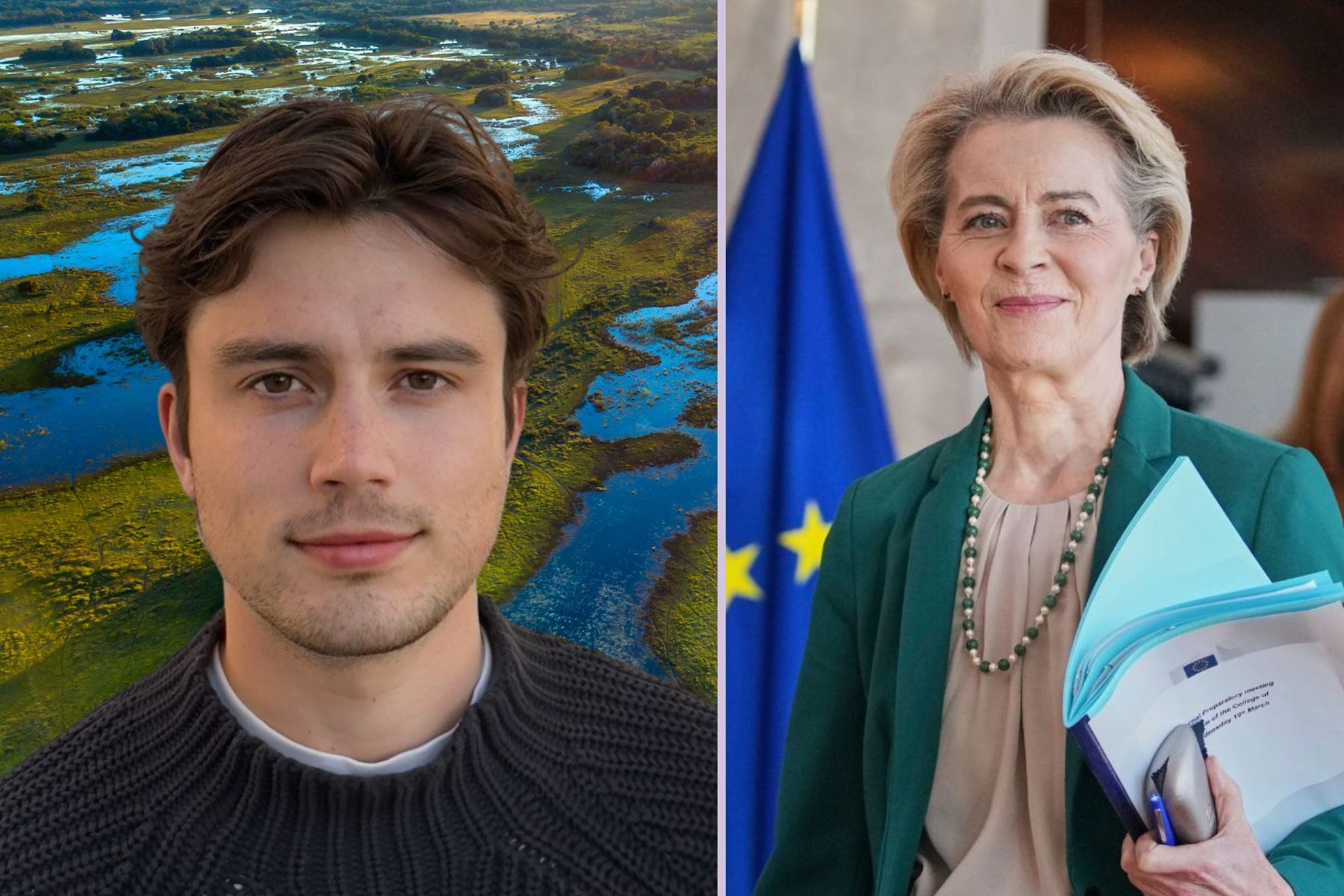 Ole Margraf, Carbon Equity, and Ursula von der Leyen, President of the European Commission. Photo: press image/TT.