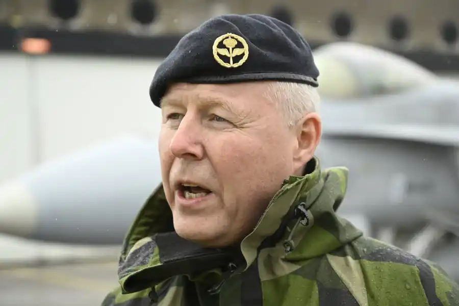 Carl-Fredrik Edström, chef för flyg och rymd på FMV. Foto: TT.