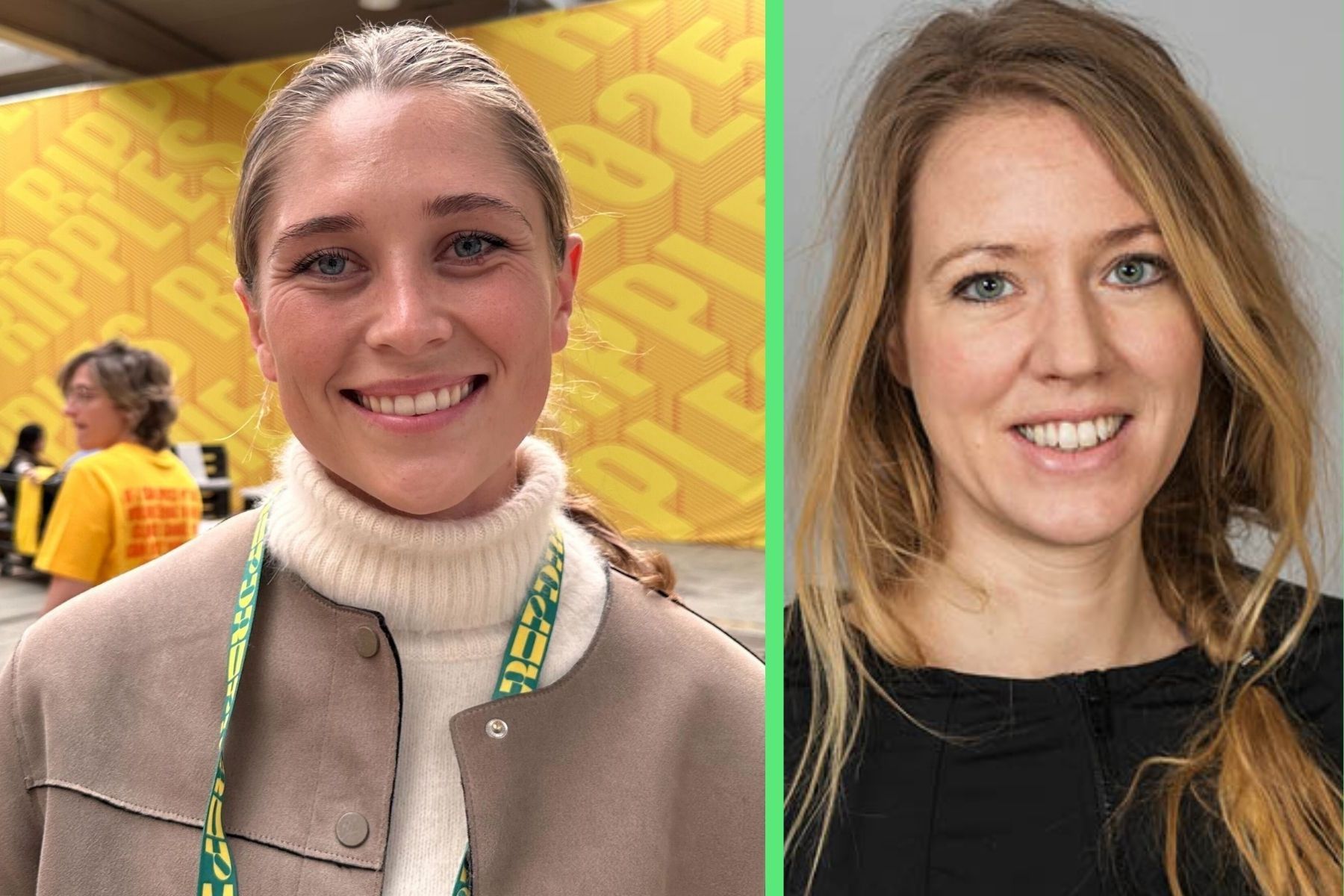 Paula Runsten, vd för Rebaba, och Ida Langborg, Vinnova. Foto: Pressbilder.