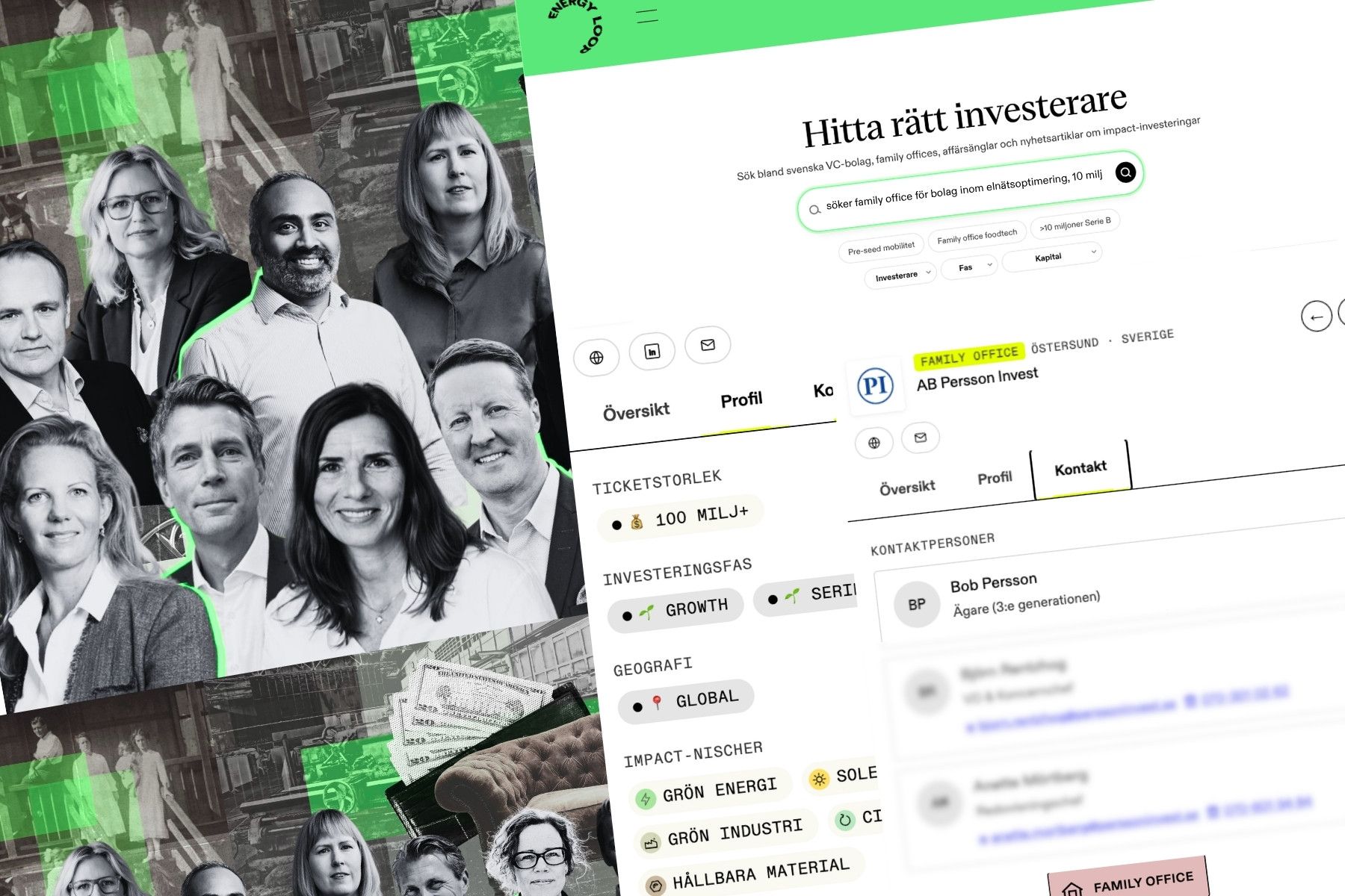 I EnergyLoops investerar-databas kan du nu få fram rätt finansiär för ditt energibolag på bara några sekunder.
