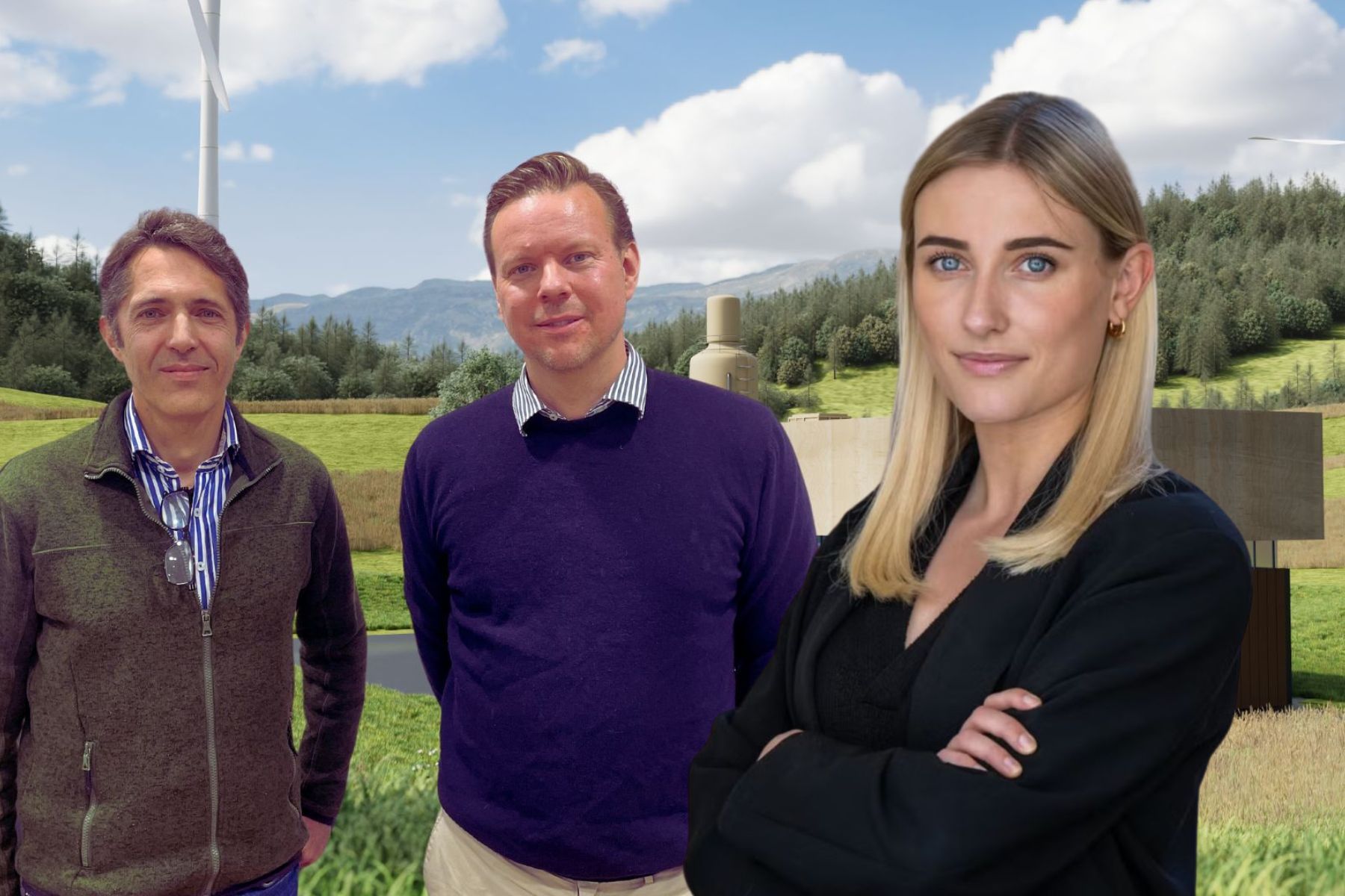 Gustaf Forsberg, vd och Björn Lindh, vice vd på Nitrocapt och Sofie Borg, projektledare på FoodBridge. Foto: Impact Loop / pressbilder.
