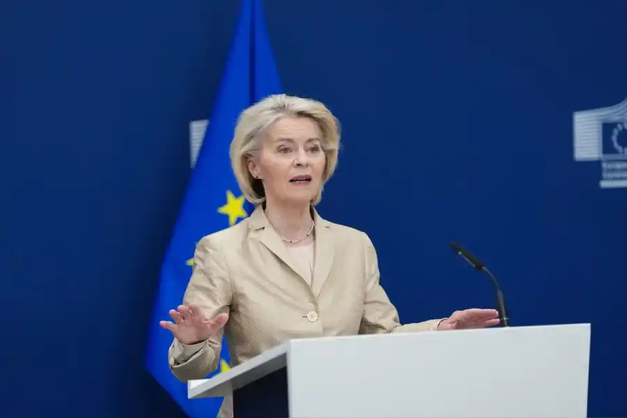 EU-kommissionens ordförande Ursula von der Leyen. Foto: TT.