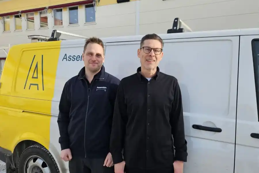 Jonas Stefansson (Stefanssons El), Anders Forsberg (Assemblin). Foto: Assemblin.