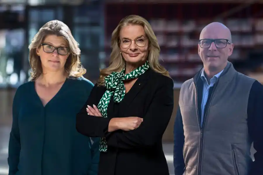 Lisa Ericsson, vd på KTH Holding, Lotta Edholm, utbildningsminister och Pontus Ottosson, vd på Chalmers Ventures. Foto: pressbilder / Johann Bernövall.