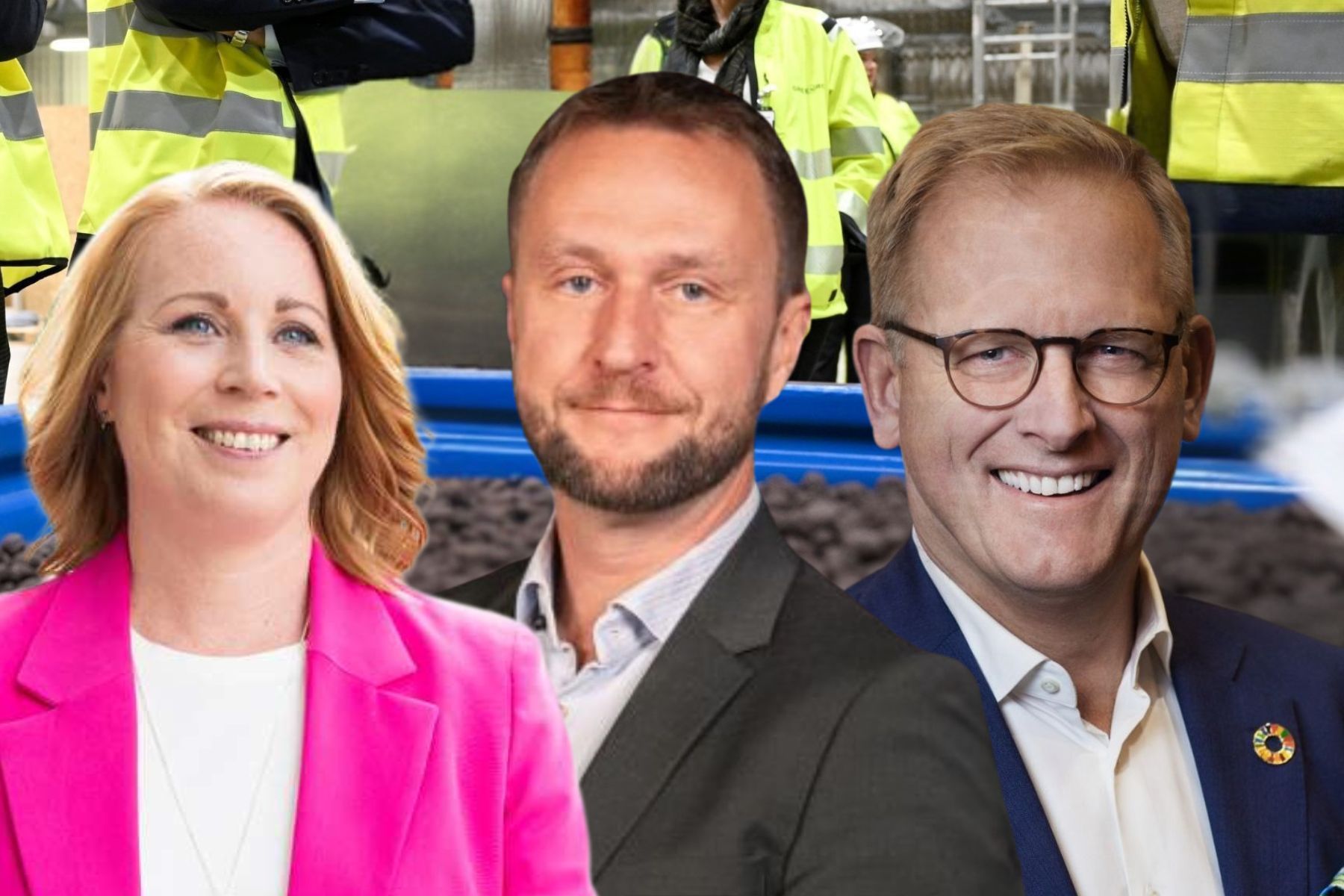 Annie Lööf, Mathias Tillman och Edward Murray. Foto: TT/Pressbilder (montage).