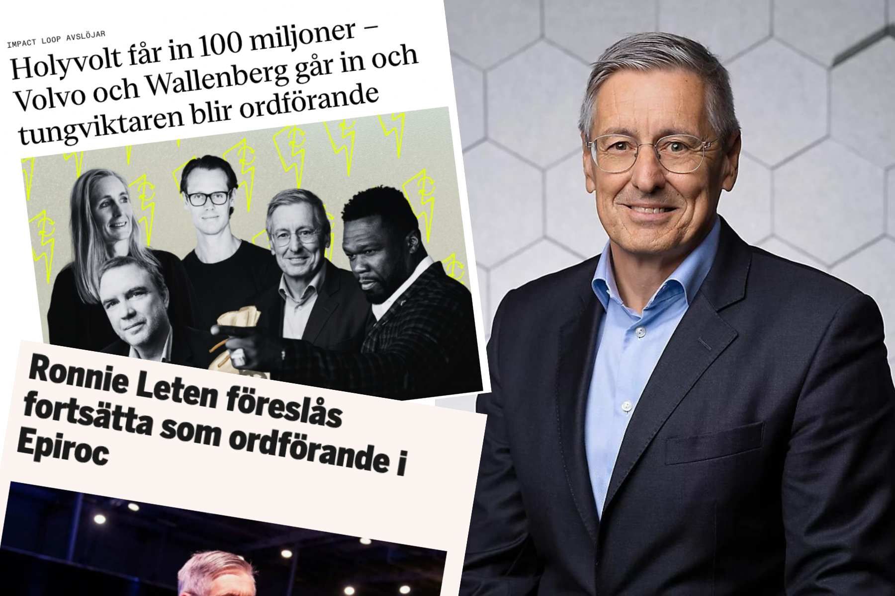 Ronnie Leten, ordförande i Epiroc och numera även doldisbolaget Holyvolt. Foto: pressbild/Epiroc.