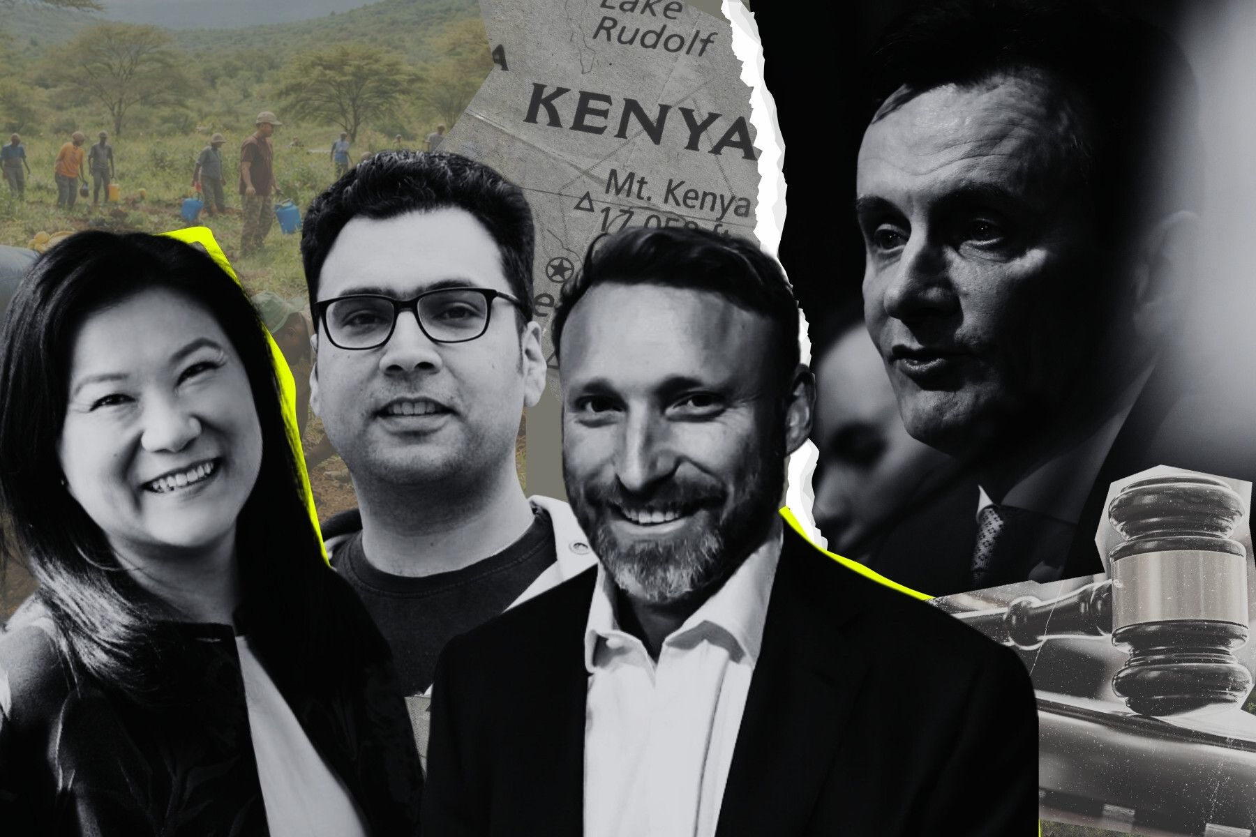 From left: Earthbanc founders Chau Duncan, Rishabh Khanna, and Tom Duncan, with AstraZeneca CEO Pascal Soriot in the background. Credit: Open source press photos/TT/Impact Loop design