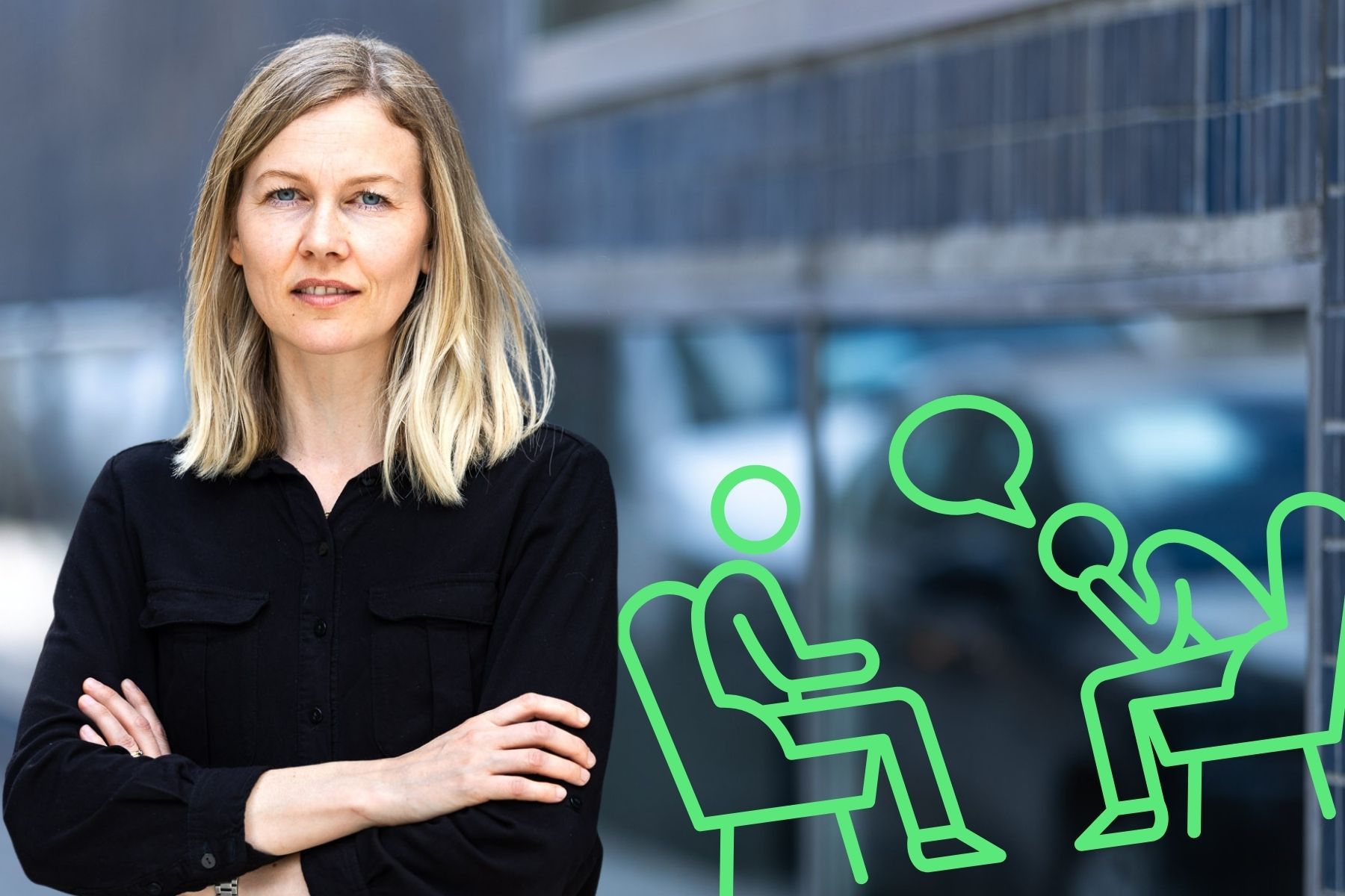 Malin Strand på Energiforsk. Foto: Pressbild (montage).