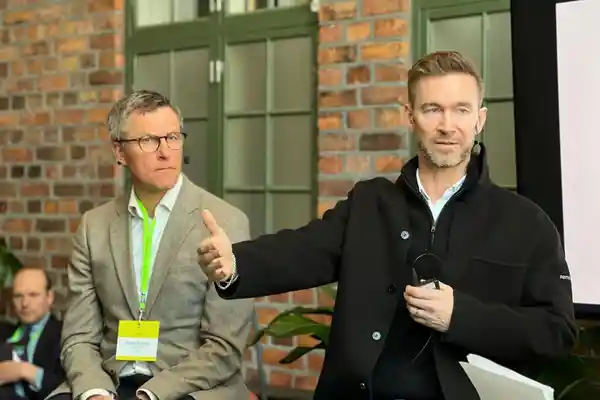 Magnus Skåninger, CEO of Saminvest, and David Frykman, general partner at Norrsken VC, at Impact Loop's LP and investor meetup. Photo credit: Diana Demin.