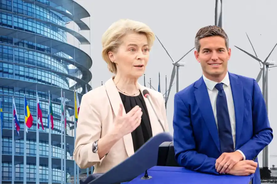 President of the European Commission Ursula von der Leyen and MEP Tom Berendsen. Photos: Alexis Haulot/EP and Martin Lahousse/Wikimedia. Collage by Impact Loop.