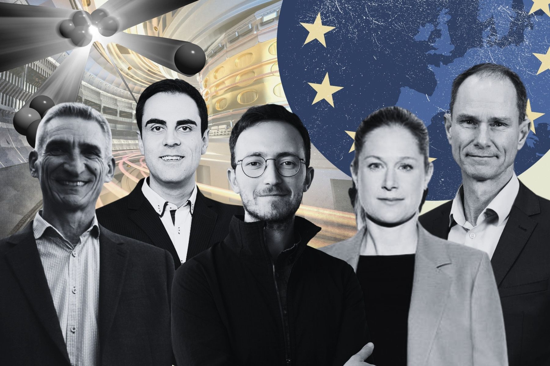 Some of the fusion energy execs calling on the EU for a clear strategy on fusion. Credit: Press photos/Impact Loop design