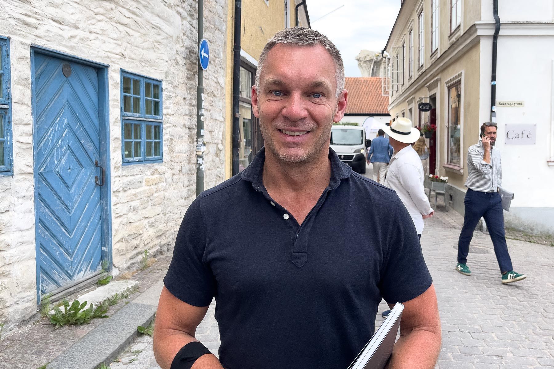 Civilminister Erik Slottner (KD) på besök under Almedalsveckan i Visby. Foto: Esbjörn Guwallius