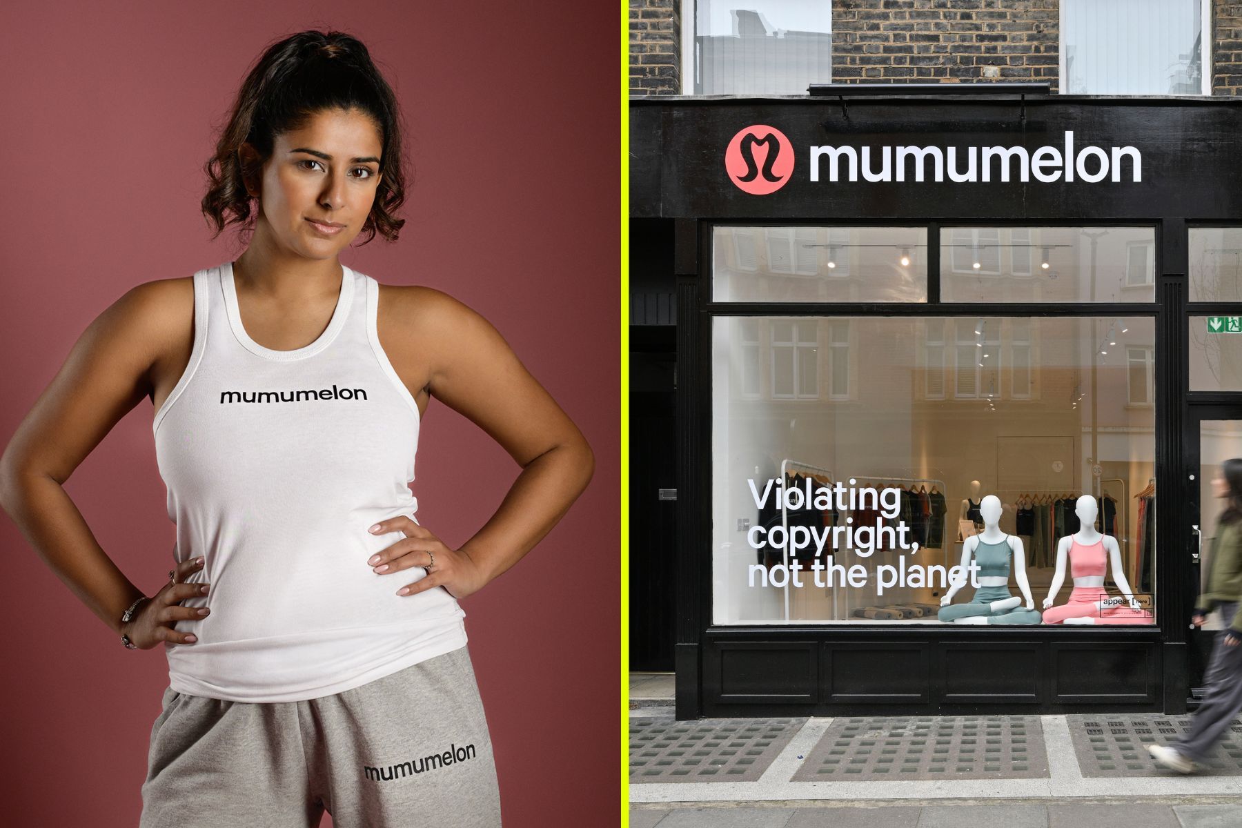 Fake shop "Mumumelon" and their design. Photo: Karen Yeomans.