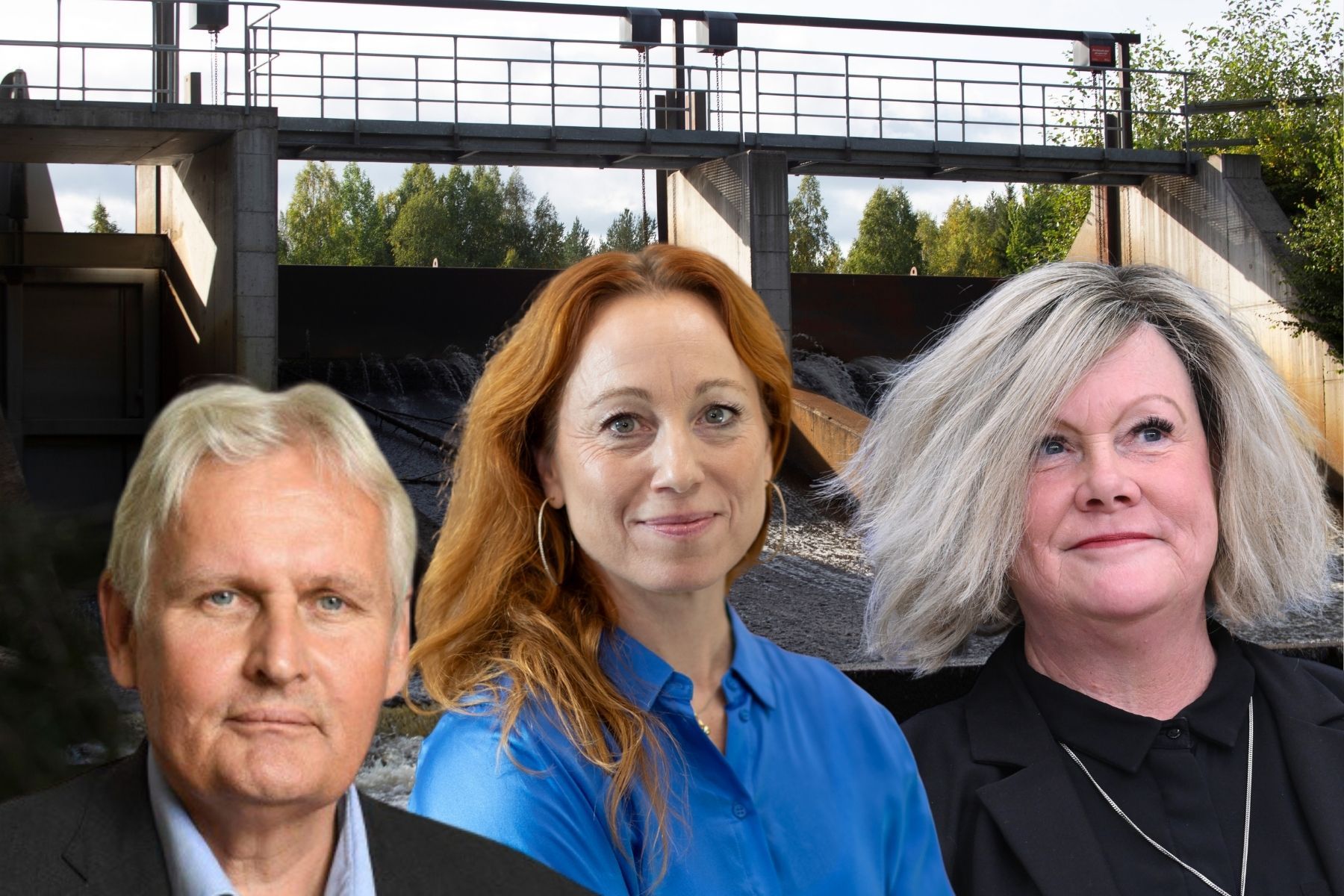 Thomas Pålsson (Svenska Kraftnät), Caroline Asserup (Energimyndigheten), Anna Ledin (Havs- och vattenmyndigheten). Foto: Pressbilder/TT. Montage.