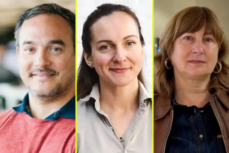 Fernando Sosa, Marta Sjögren och Jane Walerud. Pressbilder.