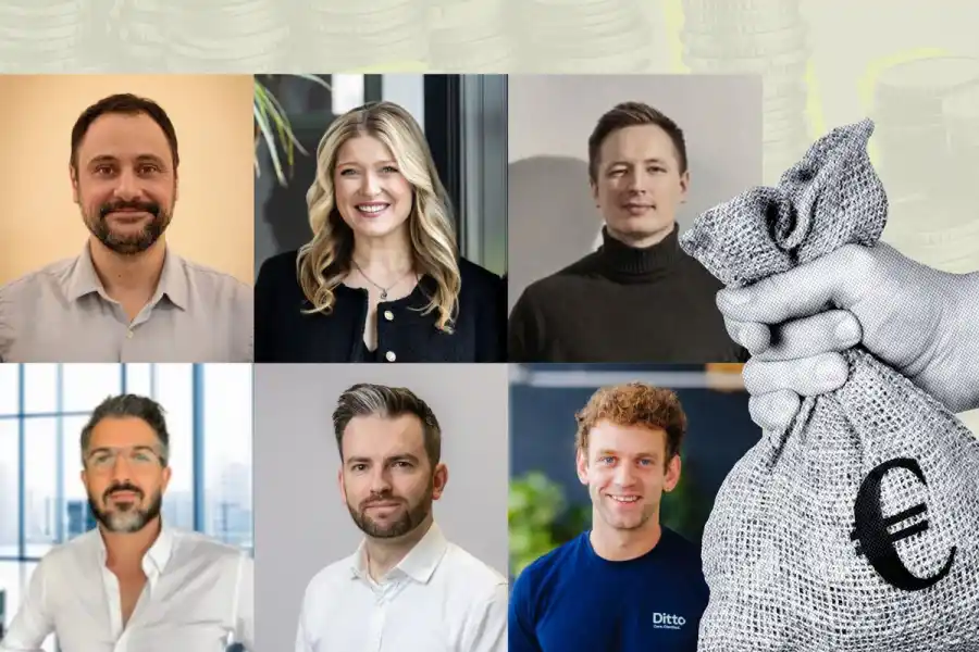 Some of the founders and investors mentioned in this week's impact dealflow roundup. Full names below. Credit: Press photos/Impact Loop design