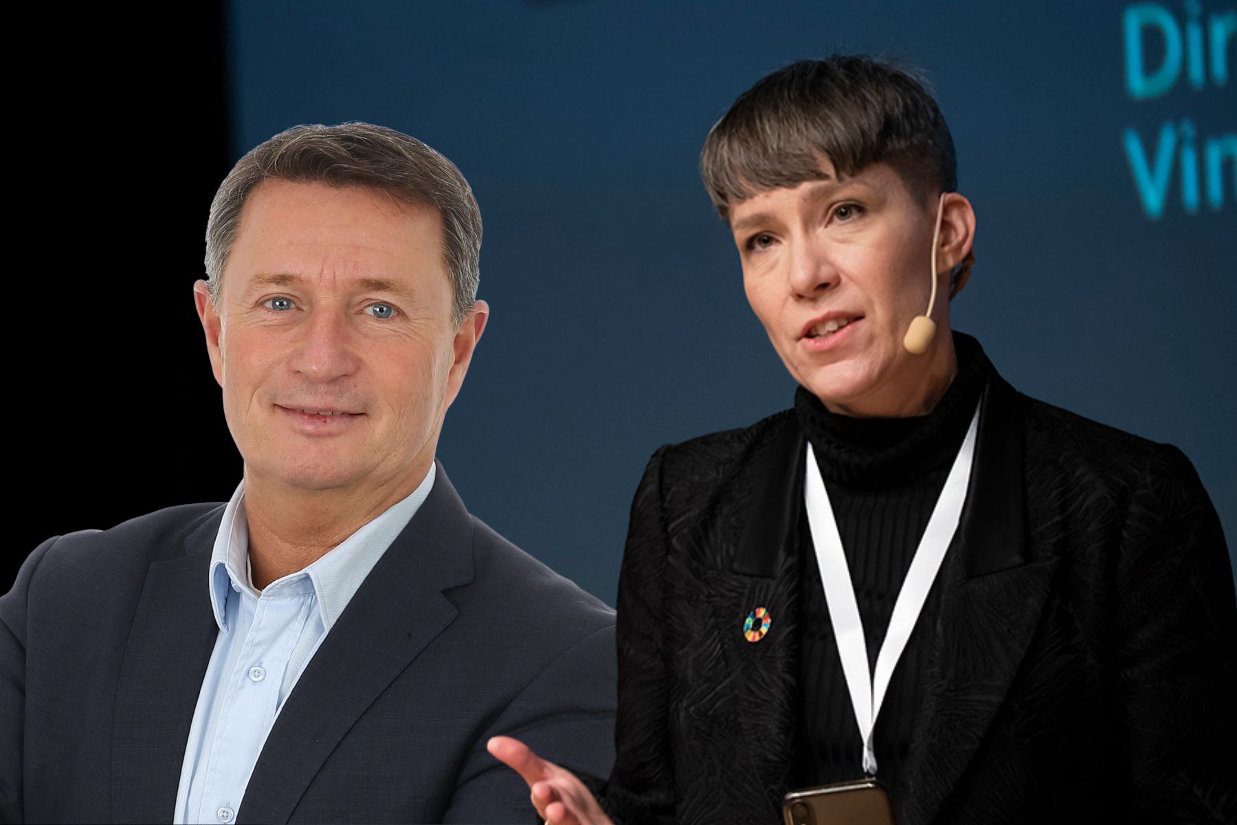 Sverker Härd, generaldirektör på Tillväxtanalys och Darja Isaksson, generaldirektör på Vinnova. Foto: pressbilder.