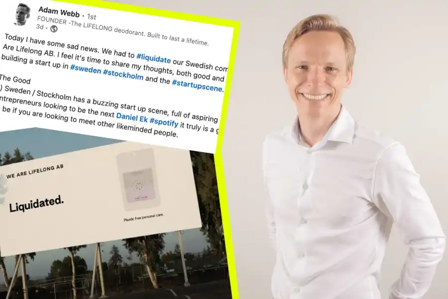 Adam Webb, grundare We Are Lifelong AB. Foto: pressbild och collage av Impact Loop.