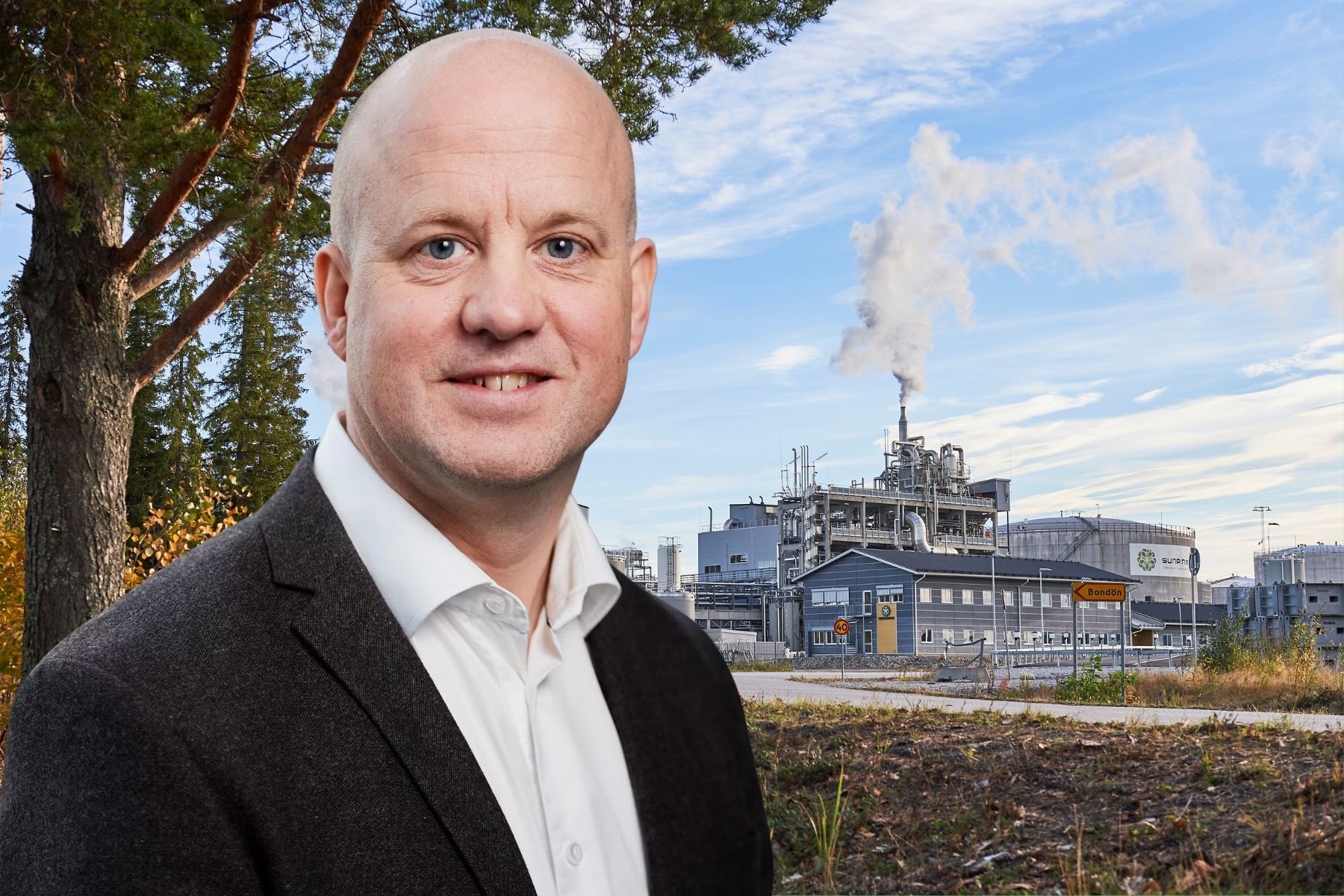 David Öquist,vd Sunpine. Foto: Pressbilder. Montage.