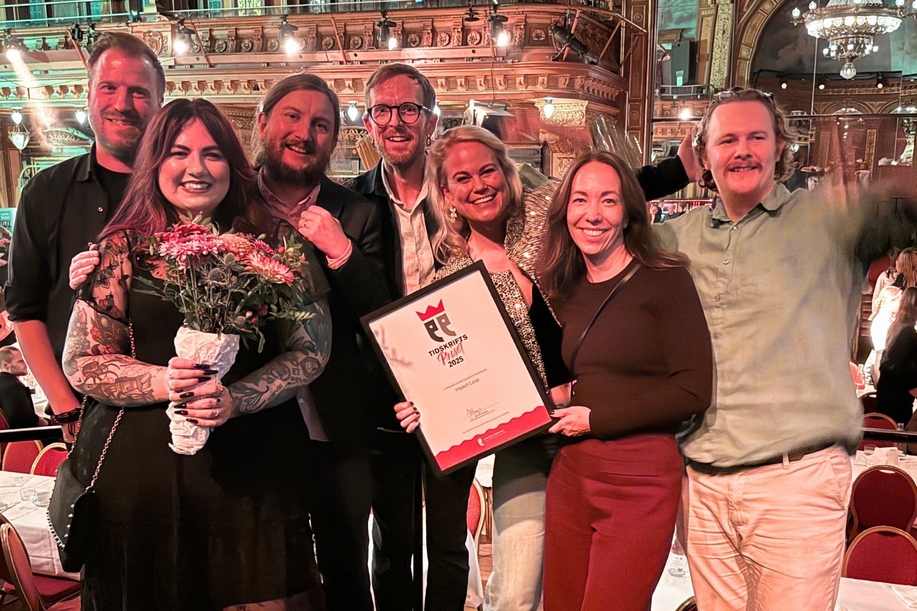 Christian von Essen, Diana Demin, Johann Bernövall, Andreas Jennische, Camilla Bergman, Jenny Kjellén och Siôn Geschwindt. Saknas på bilden: Gabriel Nilsson. Foto: Martin Hammarström.