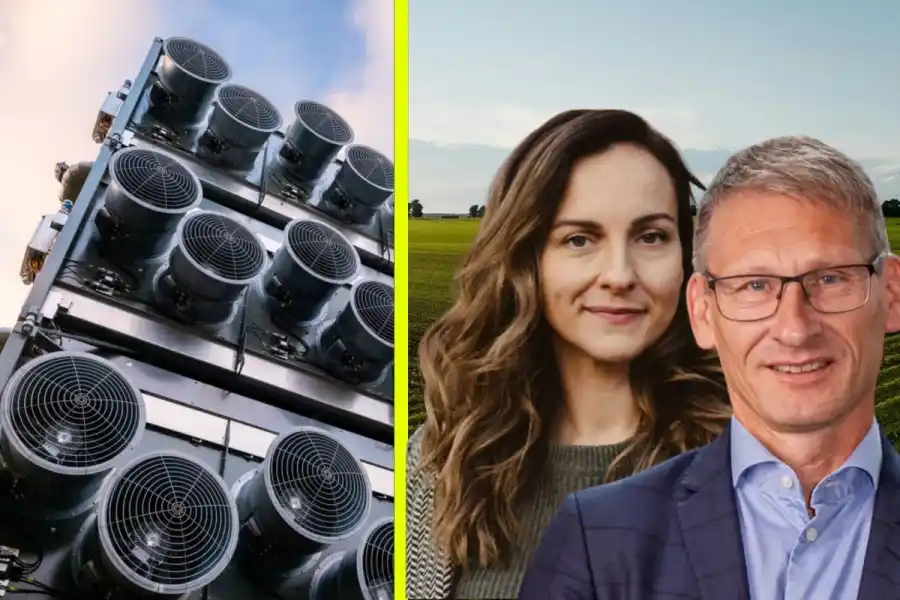 Marta Sjögren, vd för Paebbl och Anders Egelrud, vd för Stockholm Exergi. Foto: Pressbilder.