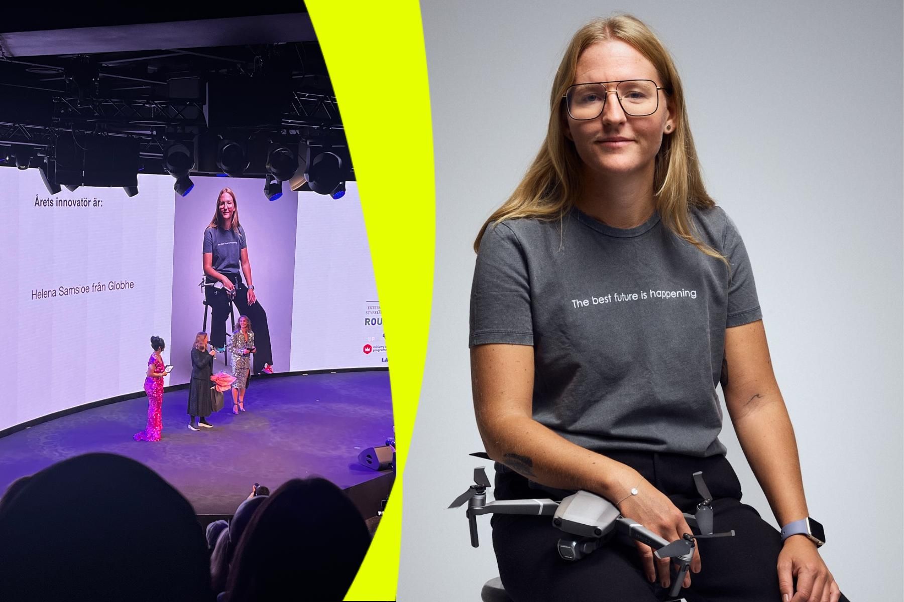 Helena Samsioe, grundare och vd för drönarbolaget Globhe. Foto: press.