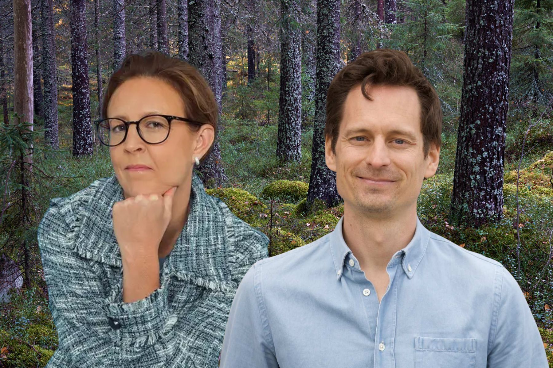 Tove Nilstun, Emission Twin och Kalle Nilvér, grundare på GoClimate. Foto: pressbilder / Canva.