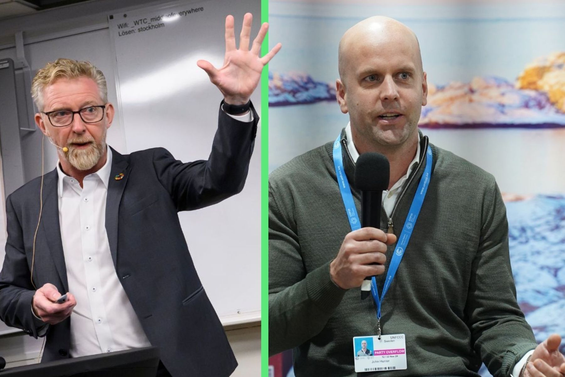 Jan Larsson (vd Business Sweden) och John Hunter, Ingrid Capacity. Foto: TT,Pressbild.