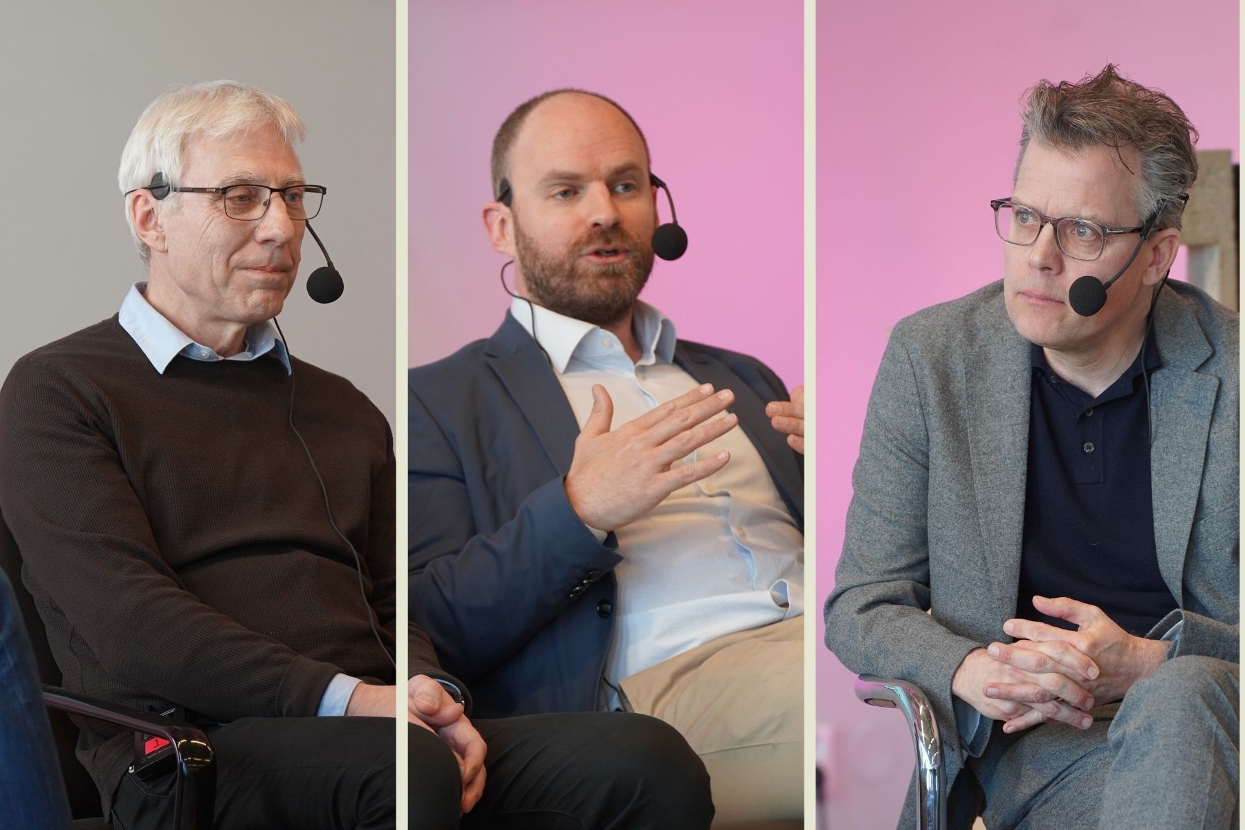 Ulf Näslund, teknisk rådgivare på Vasakronan, Anton Steen, Sverigechef på Steady Energy, Per Ytterberg, affärsutvecklingscef på Stockholm Exergi. Foto: Diana Demin (montage).