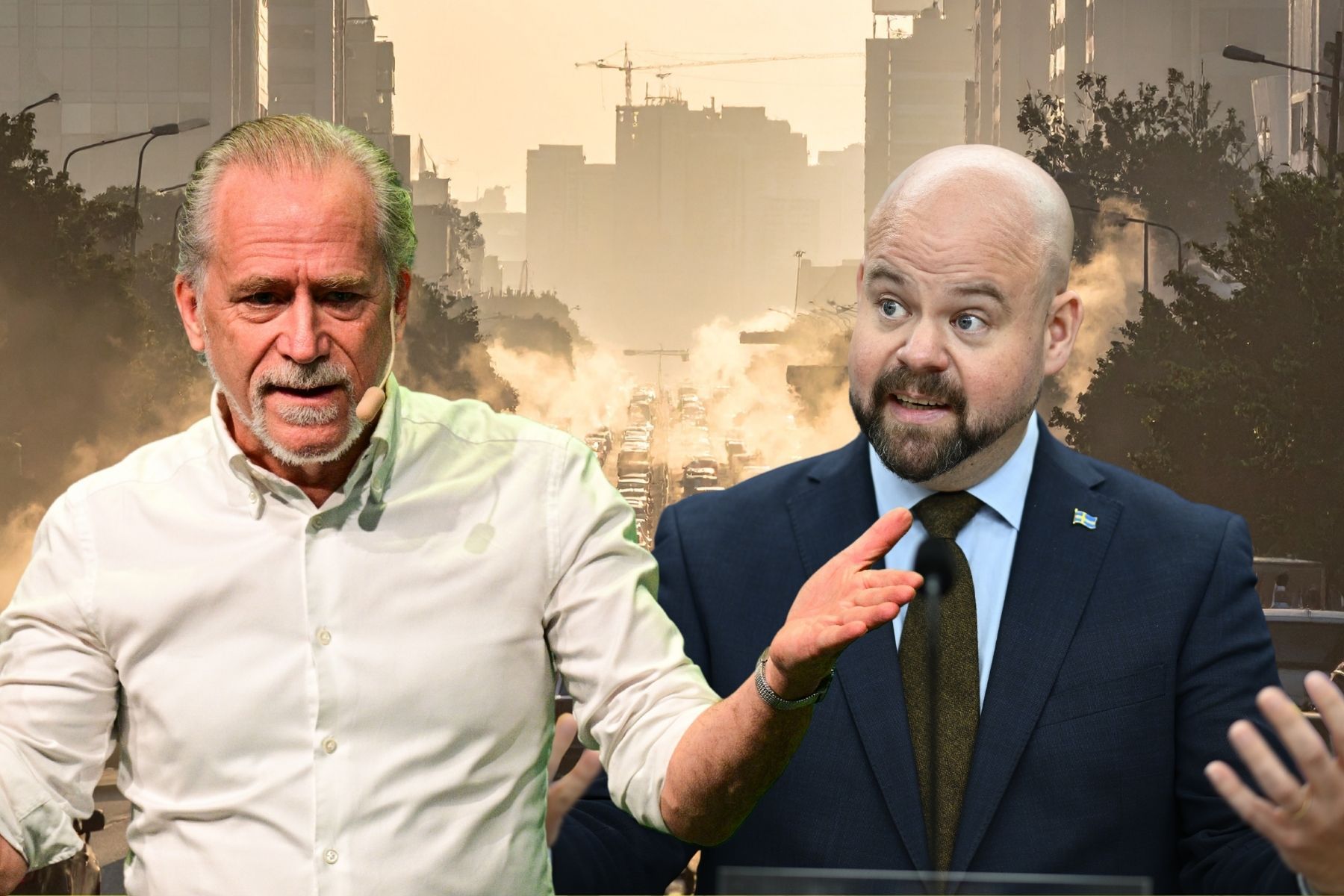 Daniel Helldén (MP) och Peter Kullgren (KD). Foto: TT/Pressbild (montage).