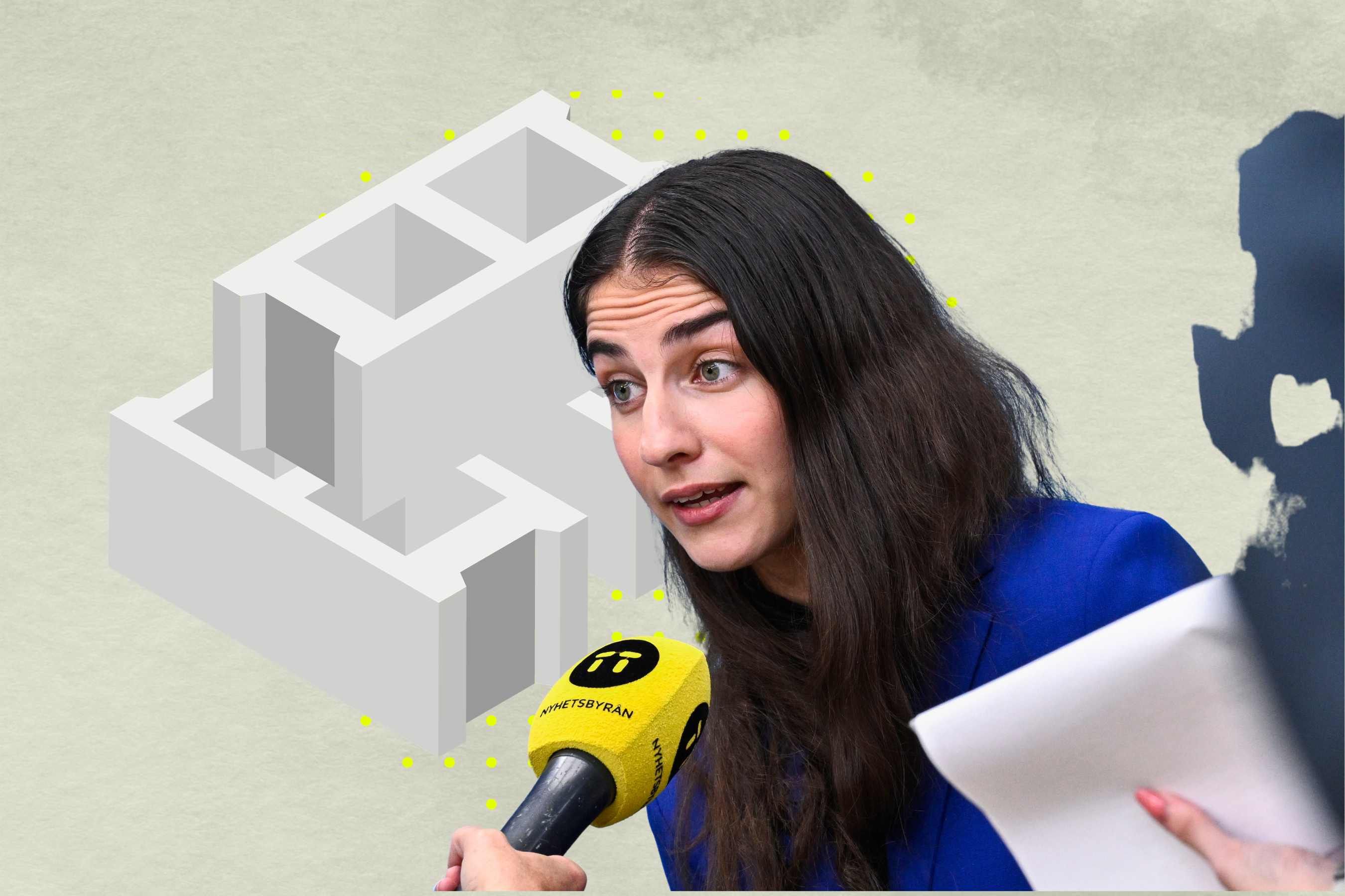 Romina Pourmokhtari. Collage av Impact Loop. Bild: TT.