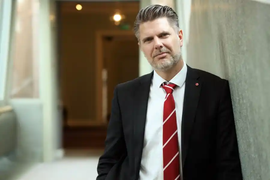 Anders Frimert (S), arbetande styrelseordförande för Ragundas kommunala energibolag. Pressbild.